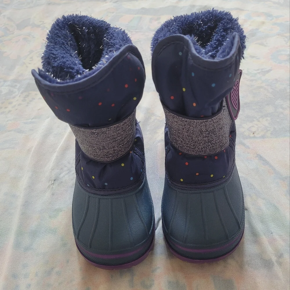 Cat & Jack Girls Blue Thermolite Snow Boots Size 7